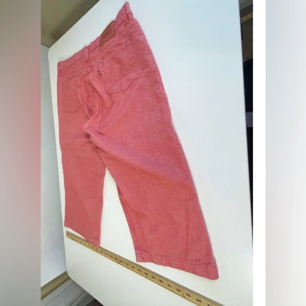 Levi’s Womens Vintage Crop Straight leg Jeans Red 14 Denim USA - Picture 9 of 14